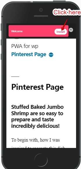 mobile PWA